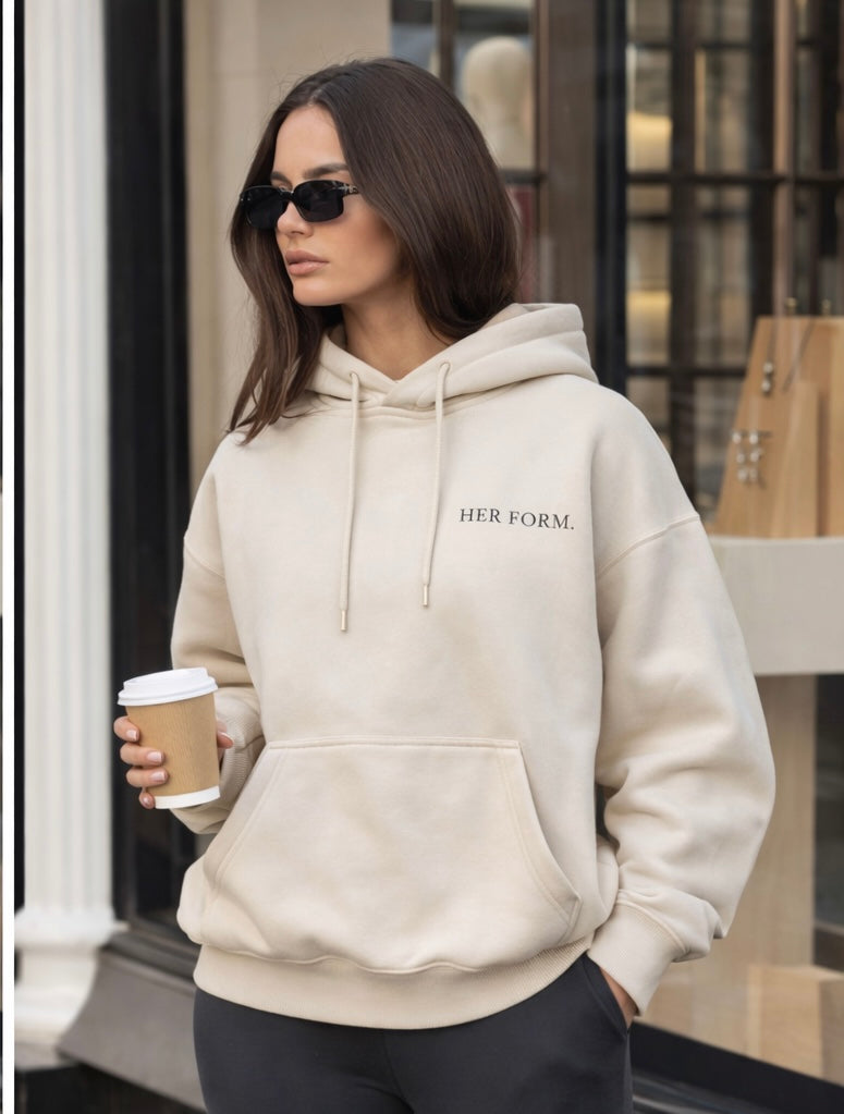 HER FORM Hoodie - Cream